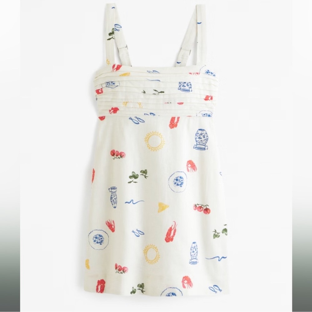 NWT Abercrombie linen summer skort dress